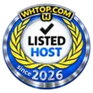 WHTop Listed Host 2026 jelvény